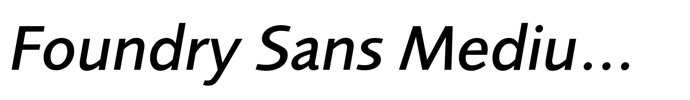 Foundry Sans Medium Italic